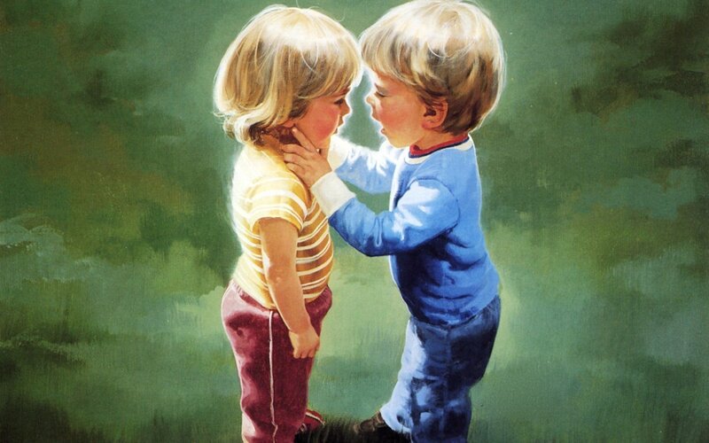 Two Children Interacting