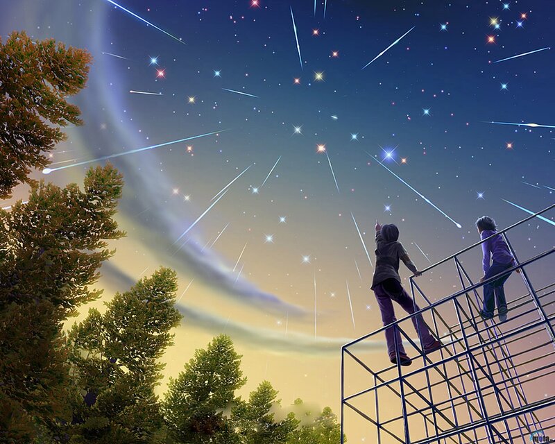 Two Children on a Ladder