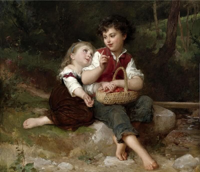 Two Children on a Rock