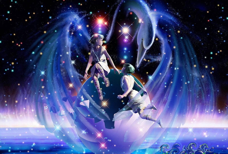 Two Children on a Swan