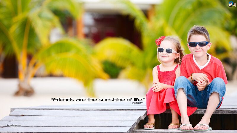 Two Children on Bench — Green, Relaxed