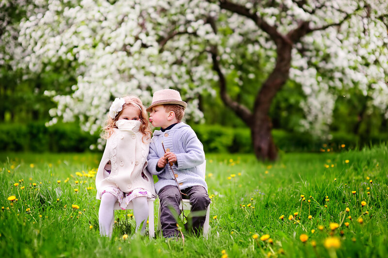 Two Children on Chairs