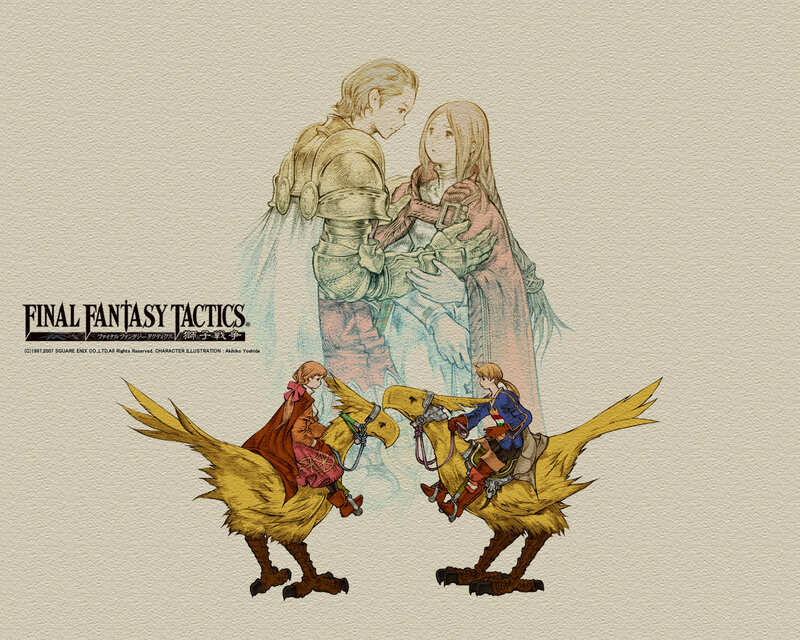 Two Children on Chocobos