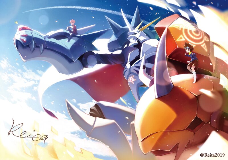 Two Children on Mechs