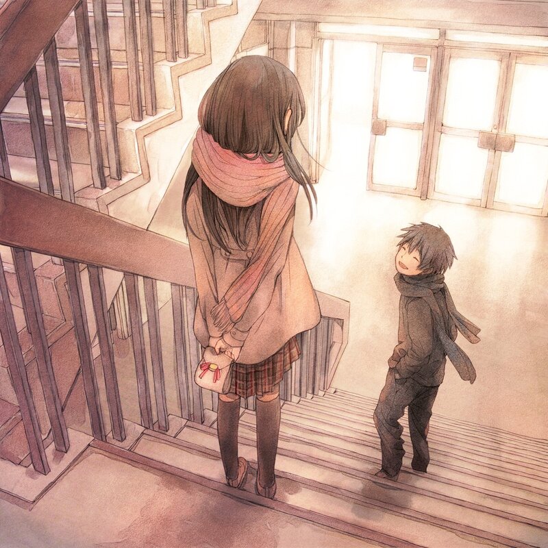 Two Children on Stairs