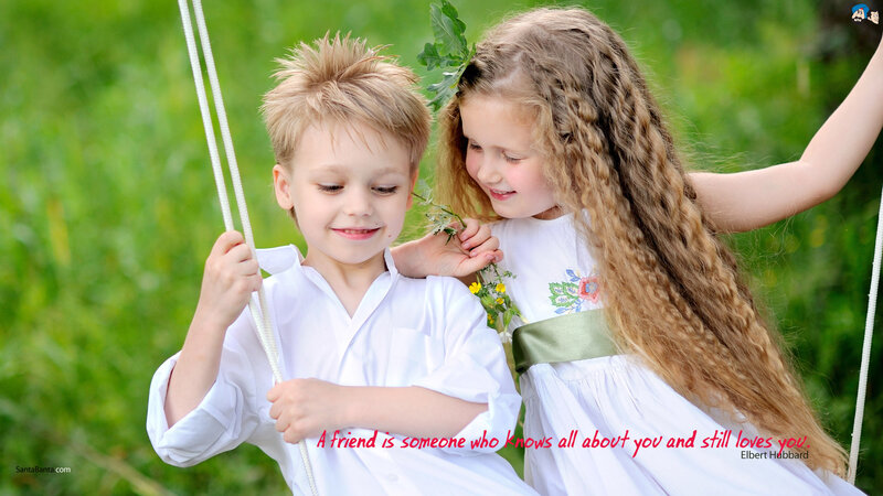 Two Children on Swing