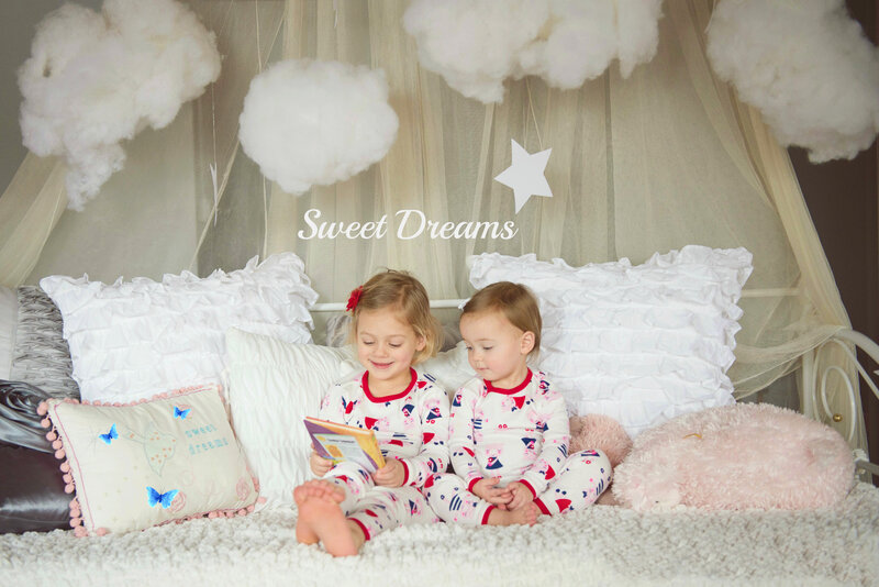 Two Children Reading — White