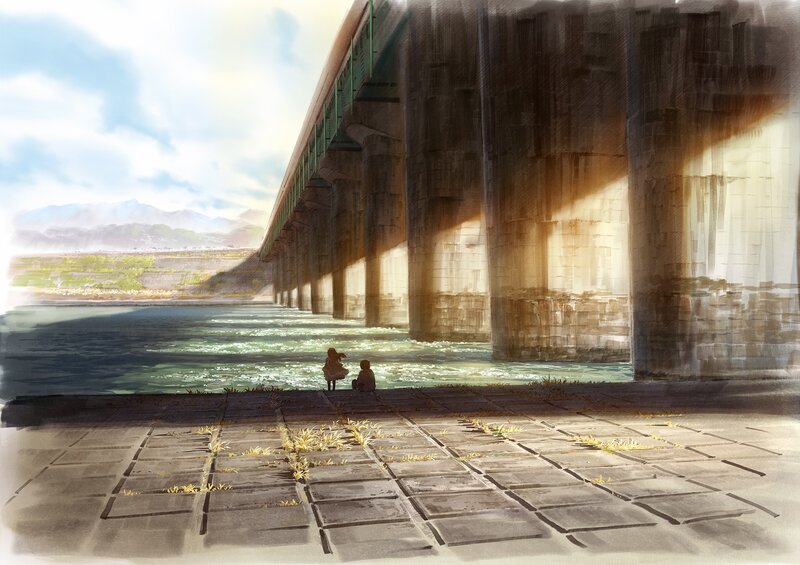Two Children under Bridge