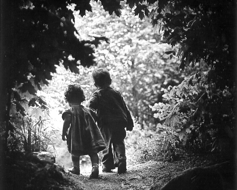 Two Children Walking