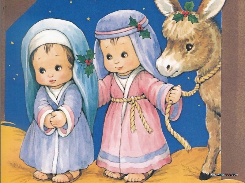 Two Children with Donkey
