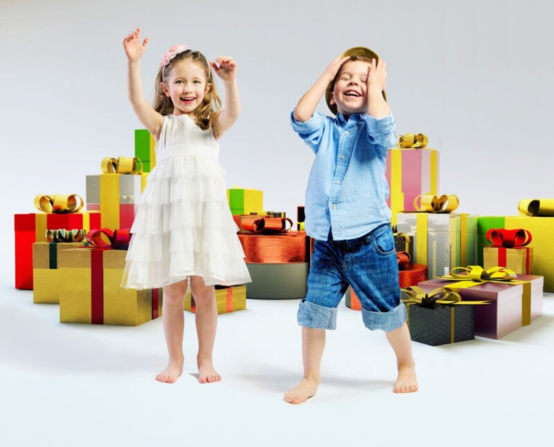 Two Children with Gifts