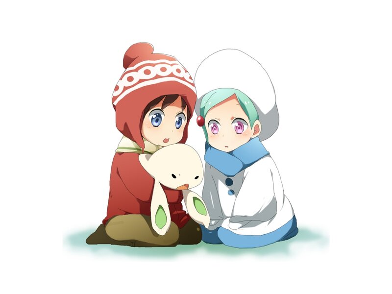 Two Children with Plush Toy