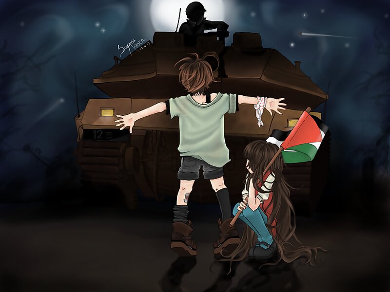 Two Children with Tank