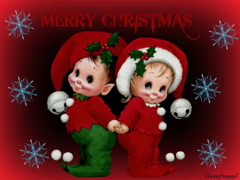 Two Christmas Elves