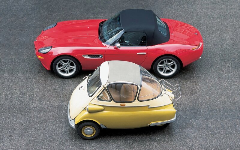 Two classic BMW cars