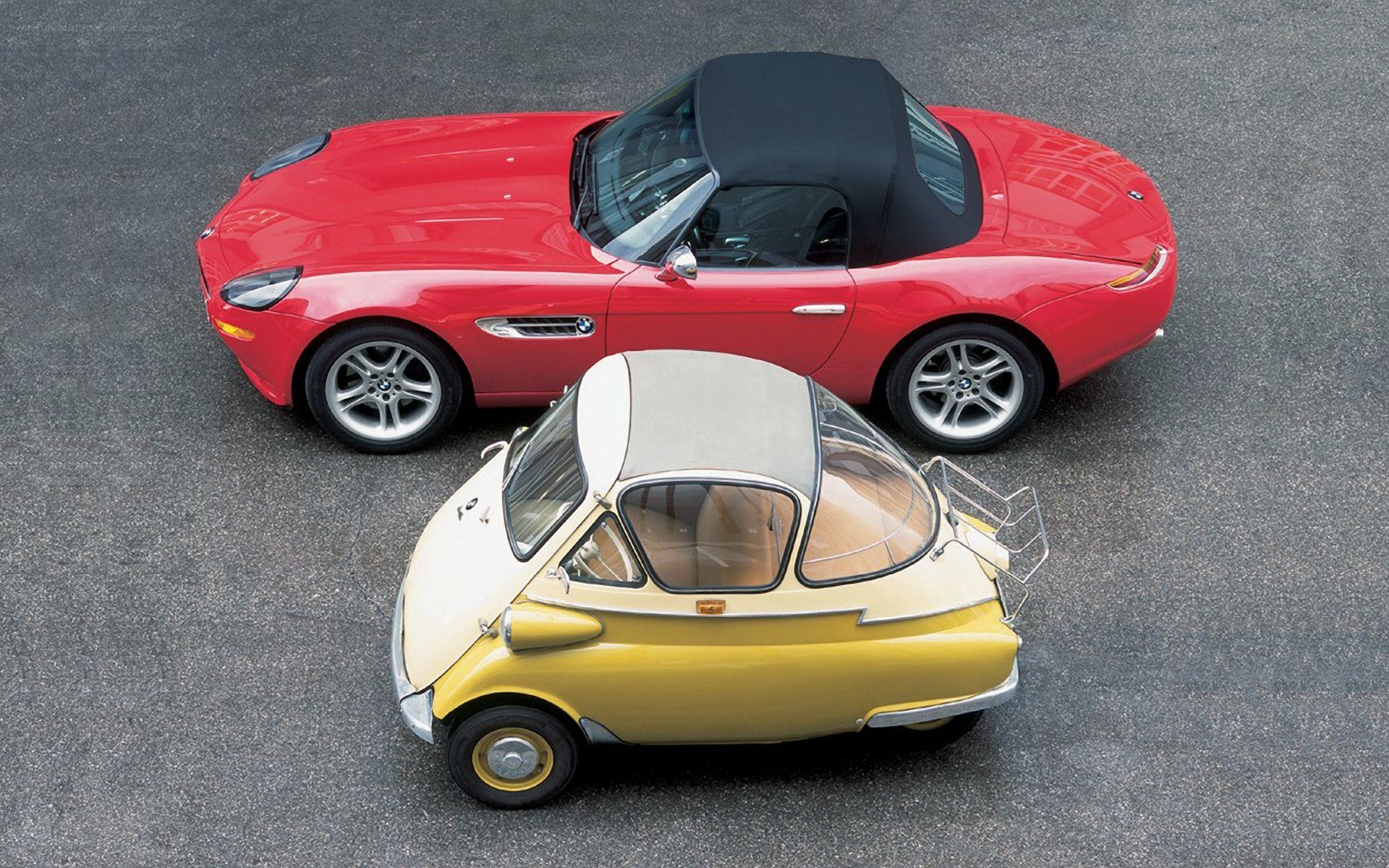Two classic BMW cars
