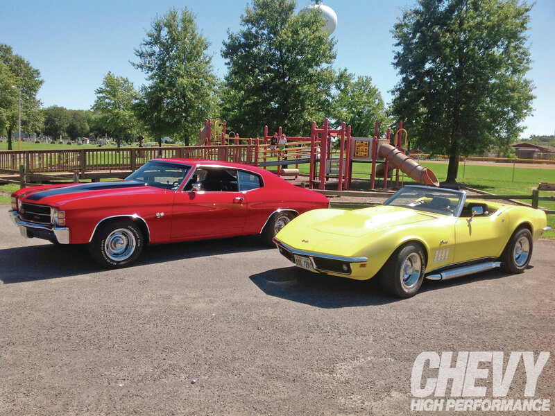Two Classic Cars — Red