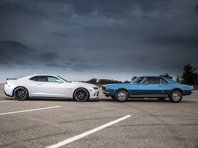 Two Classic Cars — White
