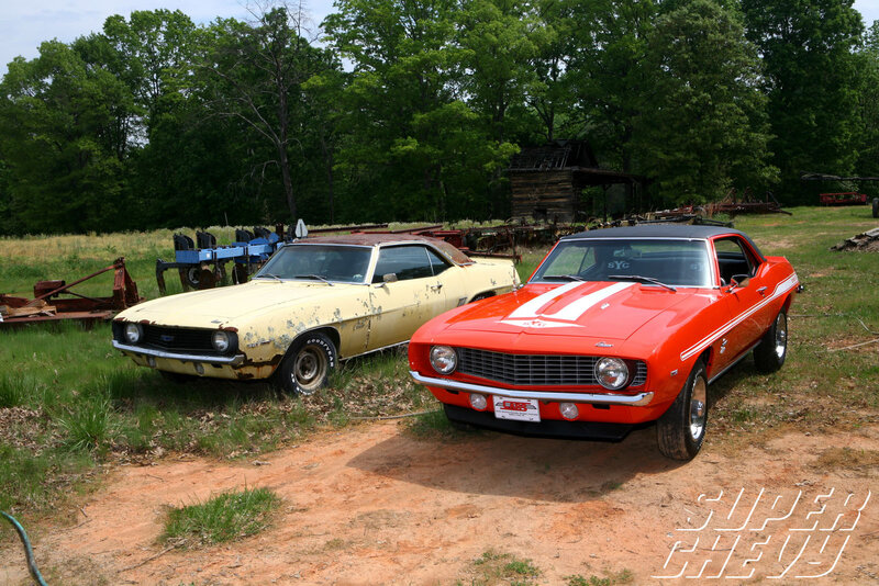 Two Classic Chevrolet Camaro Cars