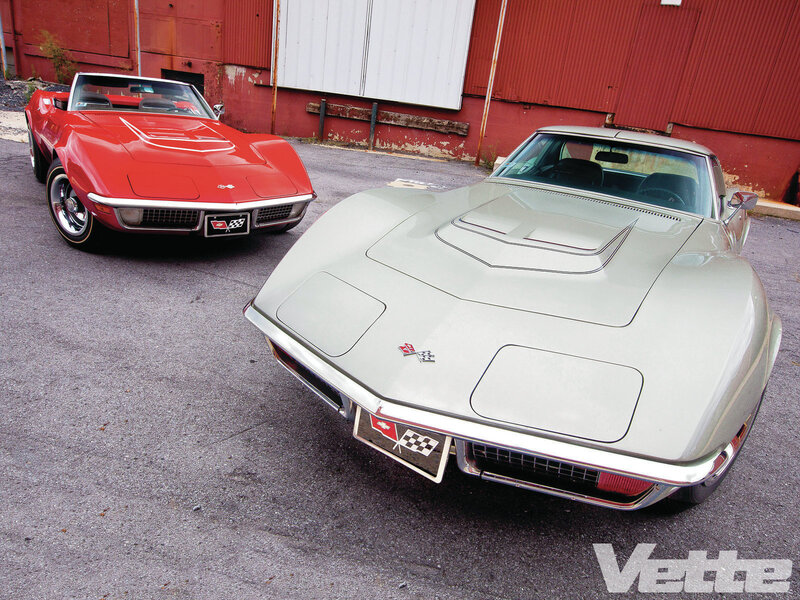 Two Classic Corvette Cars