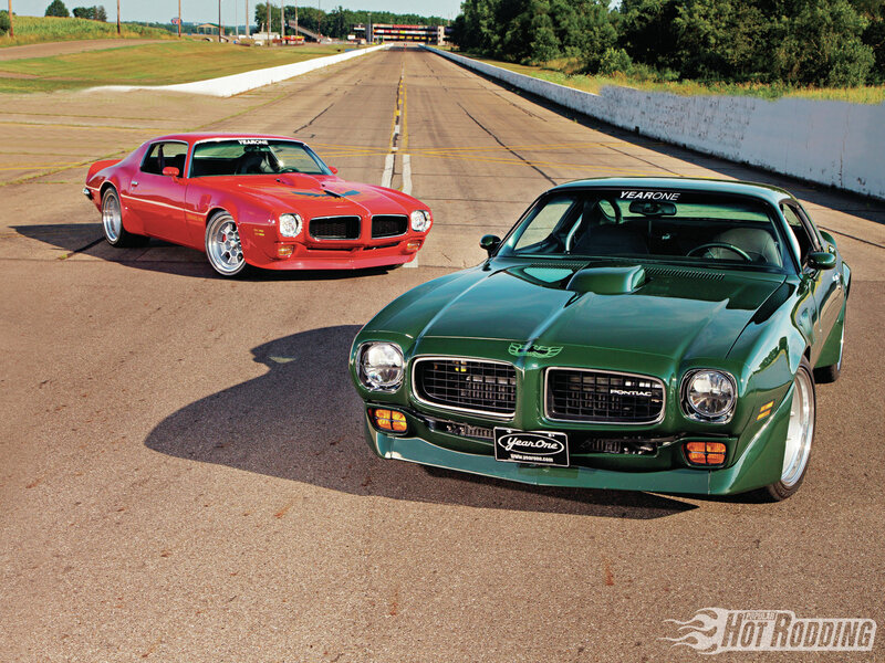 Two Classic Muscle Cars — Green