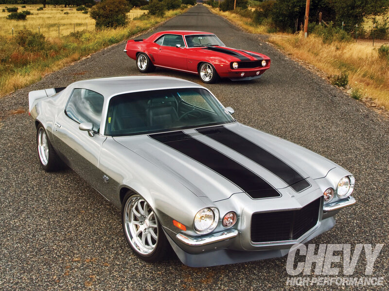 Two Classic Muscle Cars — Silver