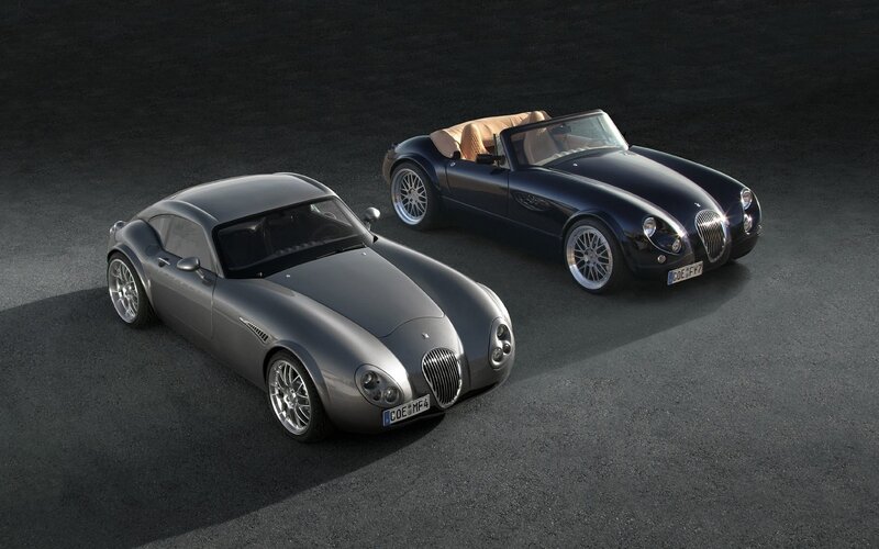 Two classic-style sports cars