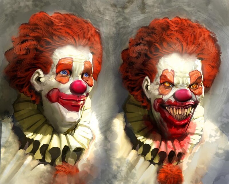 Two Clown Faces