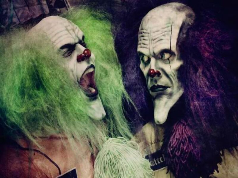 Two Clowns in Costume