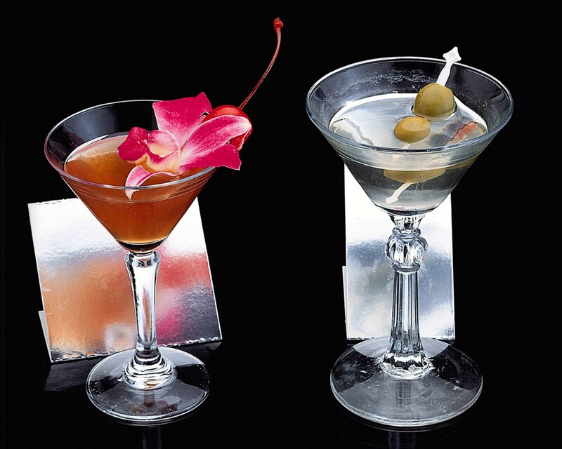Two Cocktails in Glasses