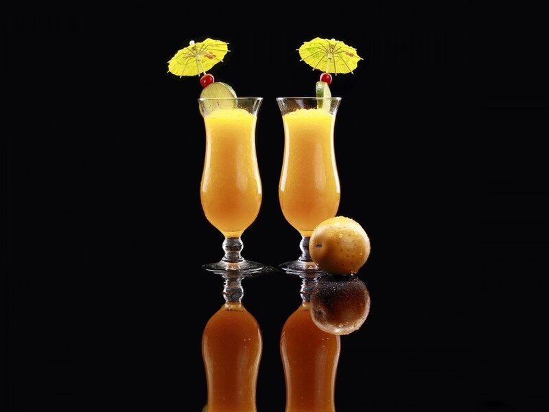 Two Cocktails with Fruit