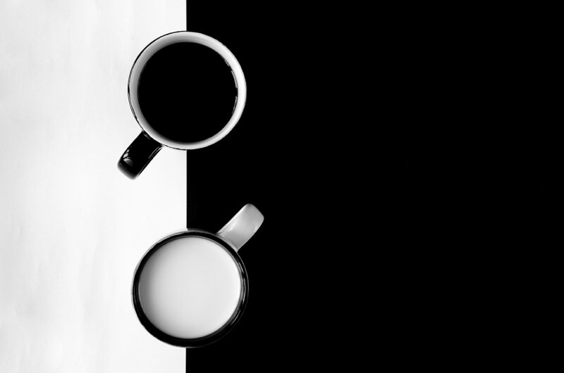 Two Coffee Cups — Black