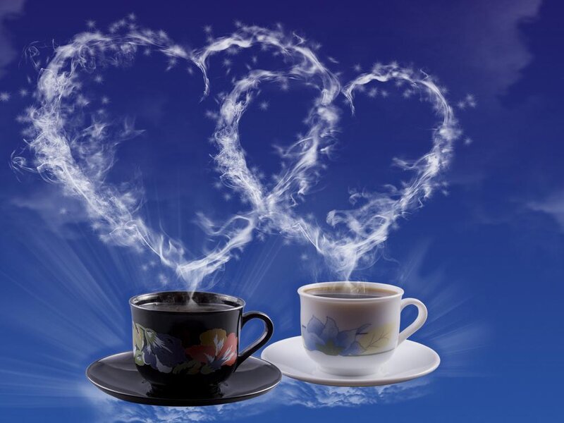 Two Coffee Cups — Blue, Serene