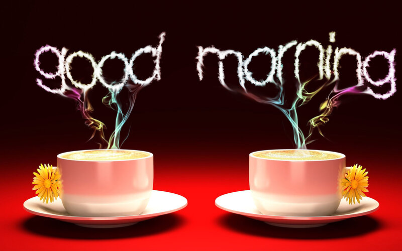 Two Coffee Cups — Red, Calm