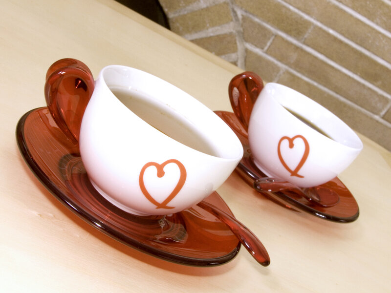 Two Coffee Cups — White
