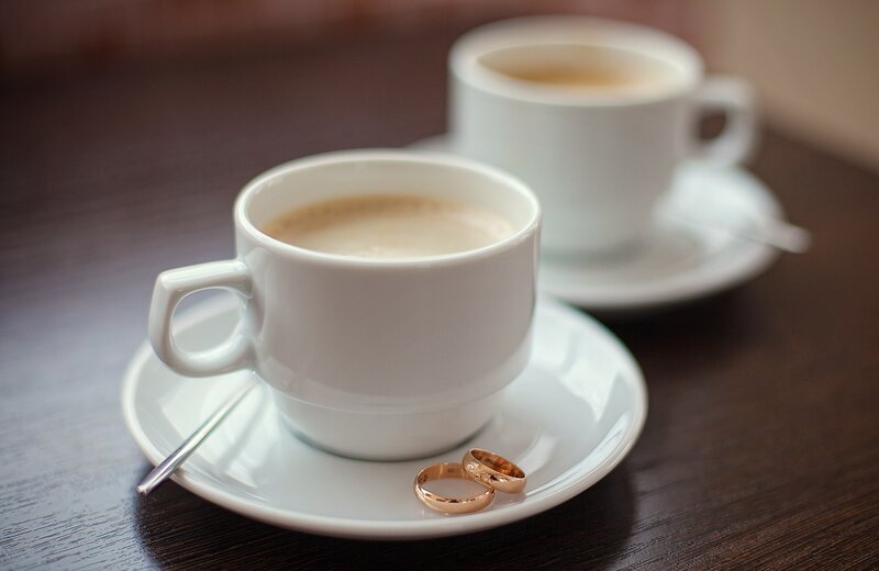 Two Coffee Cups with Rings