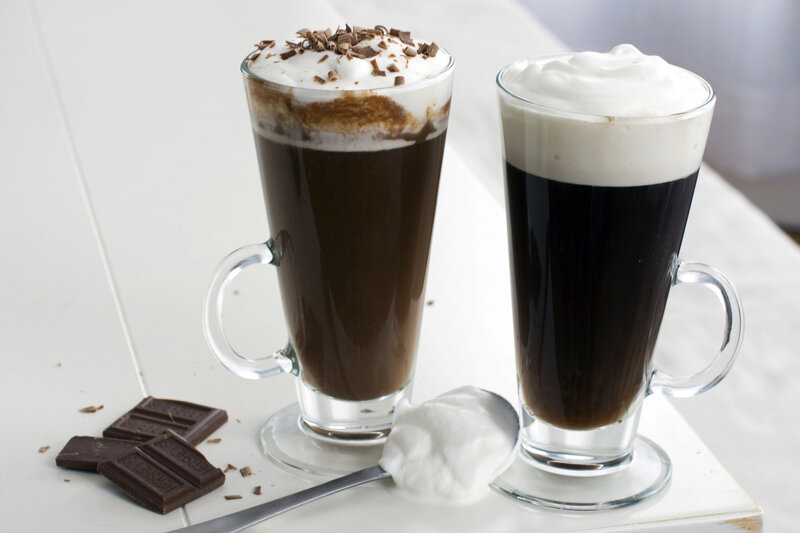 Two Coffee Drinks — Brown, Calm, Photograph