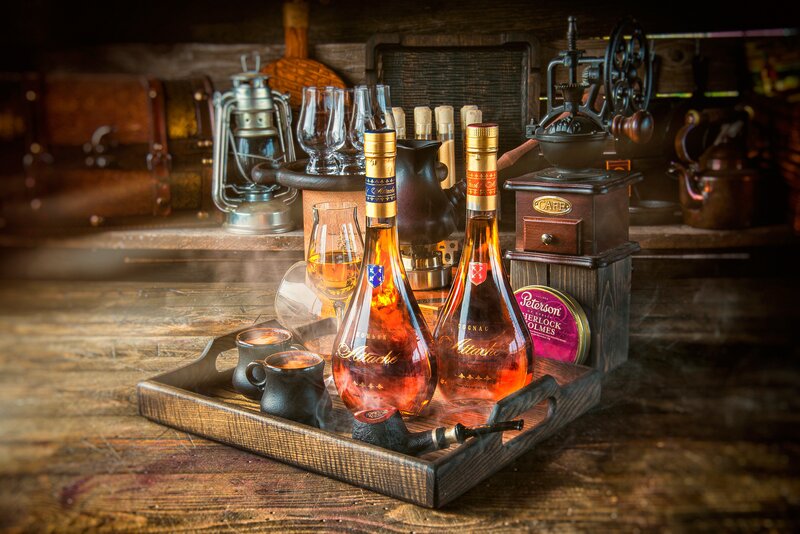 Two Cognac Bottles
