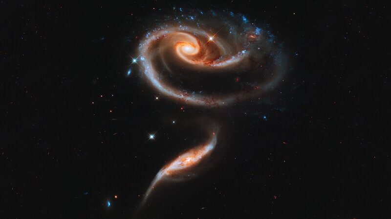 Two Colliding Galaxies — Black, Cosmic, Photograph, Stars, Space, Nebula