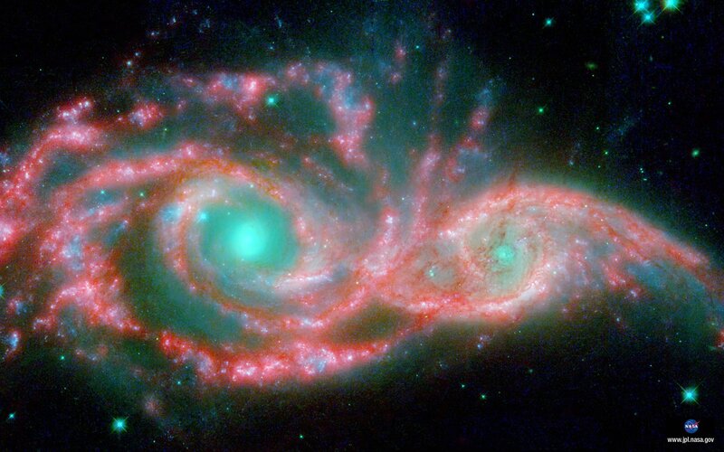 Two Colliding Spiral Galaxies