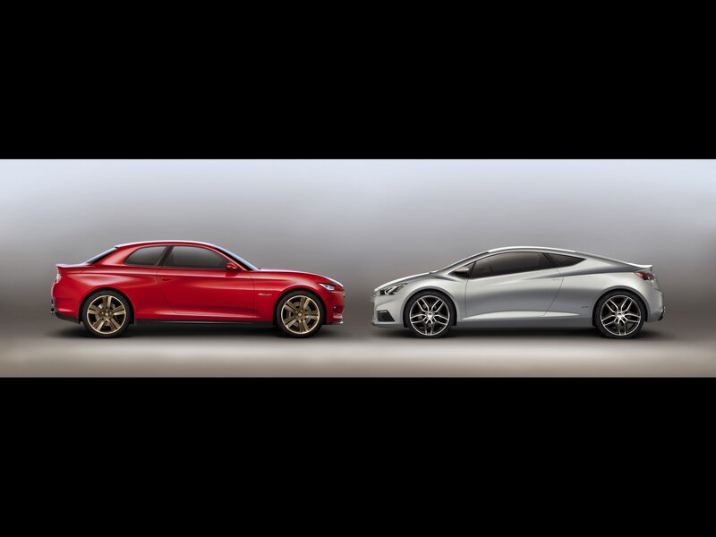 Two concept cars side by side