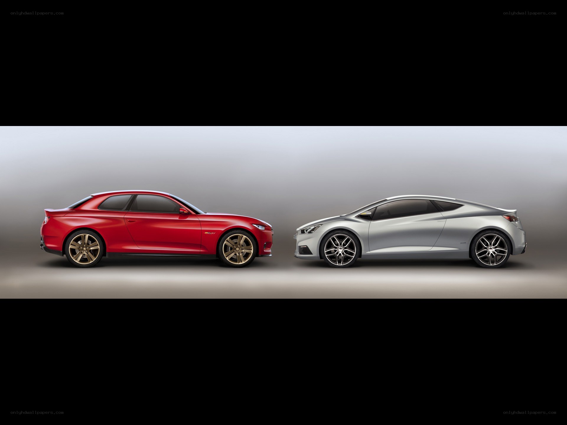 Two concept cars side by side