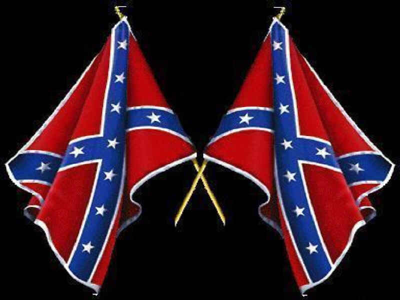 Two Confederate Flags