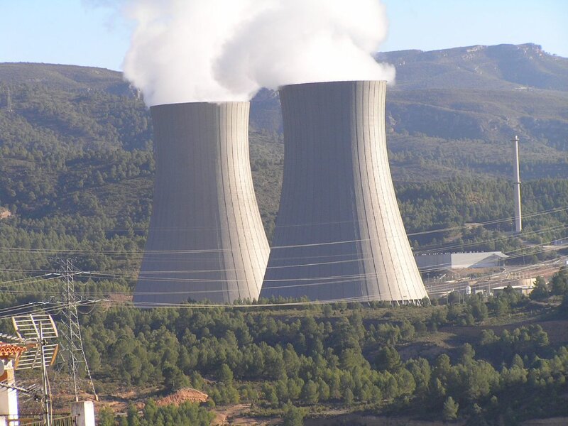Two Cooling Towers — Gray