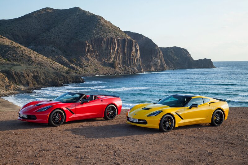 Two Corvette Cars — Red