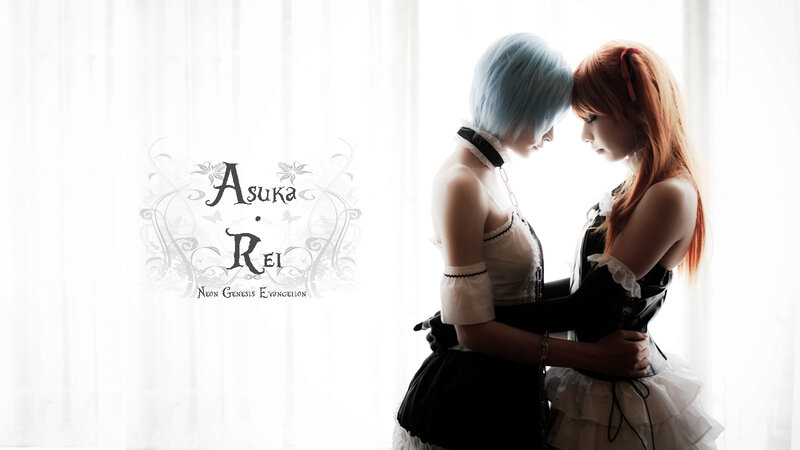 Two Cosplayers Embracing