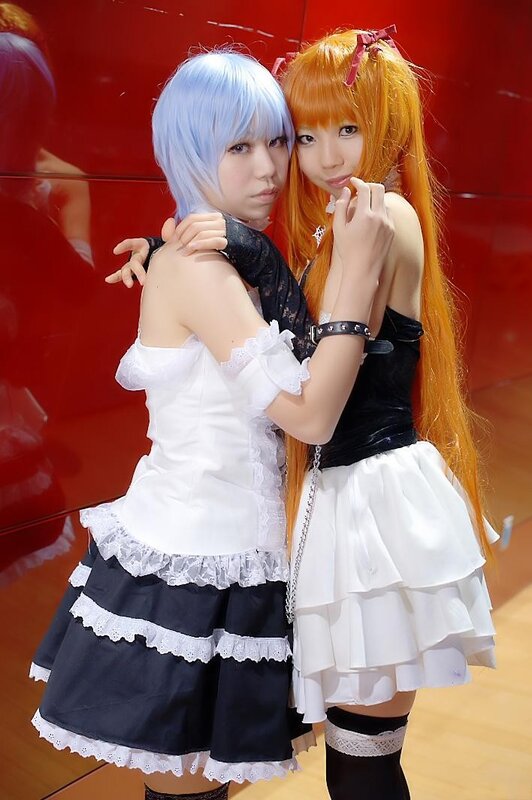 Two Cosplayers Posing — Red