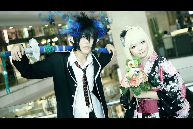Two Cosplayers Posing