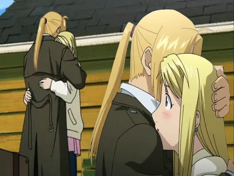 Two Couples Hugging — Yellow