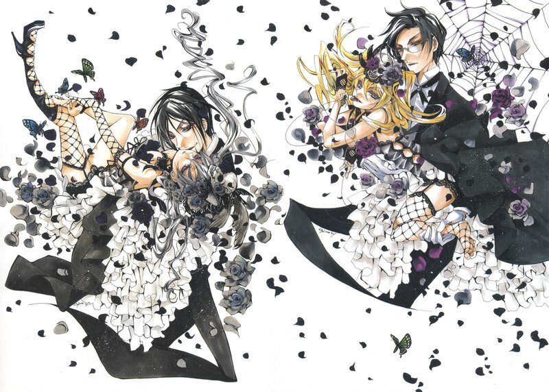 Two Couples in Gothic Outfits